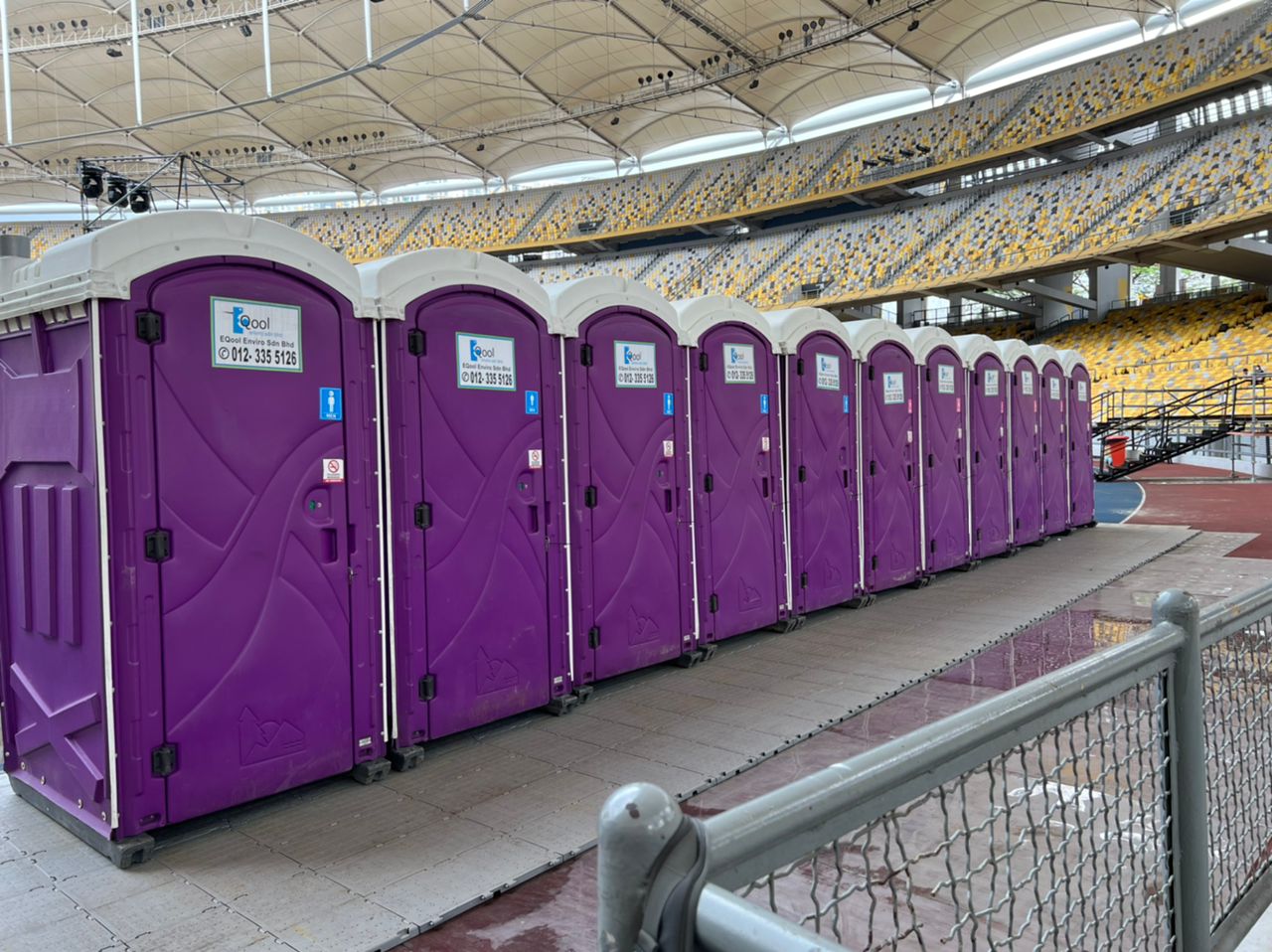 EQool portable sanitation at stadium